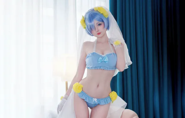 Girl, sexy, lingerie, pantsu, bra, cleavage, panties, long hair