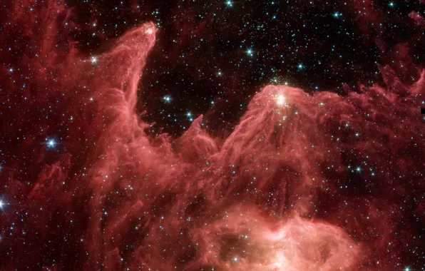 Картинка космос, звезды, туманность, вселенная, мир, Кассиопея, IC 1848