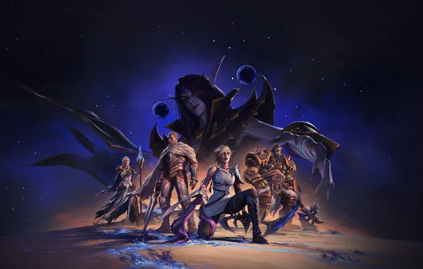 Бездна, Blizzard Entertainment, Jaina Proudmoore, Тралл, Thrall, Джайна Праудмур, Anduin Wrynn, Андуин Ринн