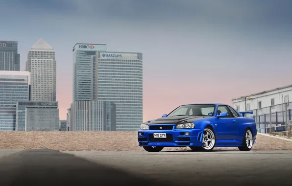 Картинка City, Nissan, Skyline, R34