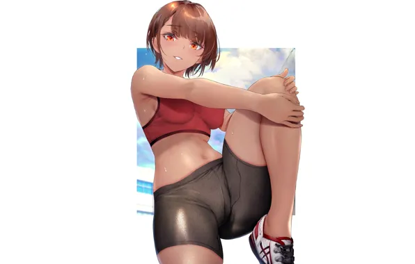 Kawaii, girl, boobs, anime, short hair, pretty, babe, cute