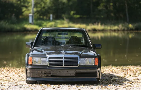 Mercedes-Benz, Mercedes, Evolution, Front, Black, 1989, Face, W201