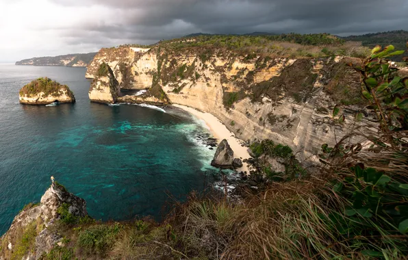 Sea, water, cliffs
