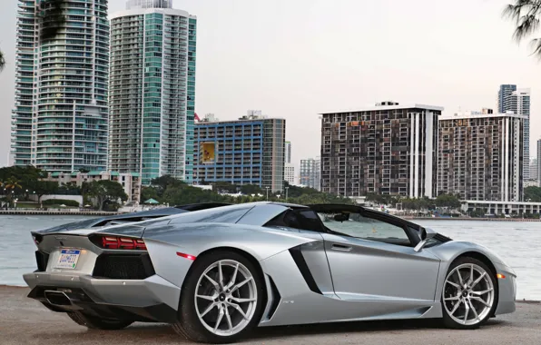 Картинка авто, ламбо, суперкар, родстер, roadster, LP700-4, Lamborghini Aventador