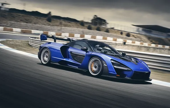 McLaren, скорость, суперкар, 2018, Senna, Kyanos Blue