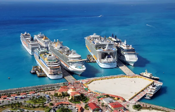 Море, Лайнер, Судно, MSC, Пассажирский лайнер, Allure of the Seas, AIDAluna, Celebrity Solstice