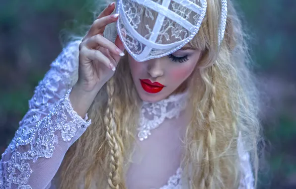 Картинка девушка, фантазия, арт, Ryo, Red lips, Agnieszka Lorek