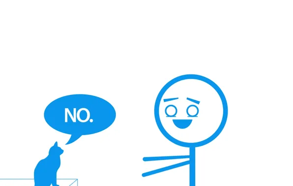 Картинка кот, улыбка, человек