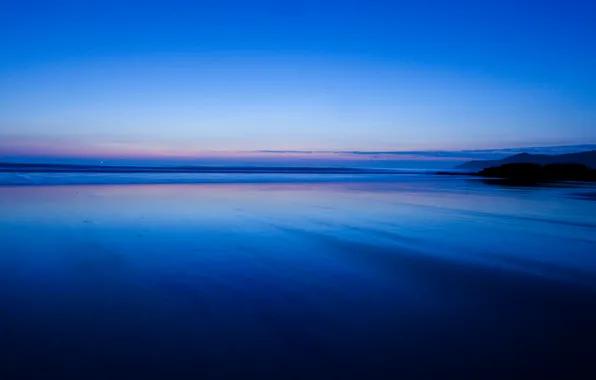 Beach, sky, sea, night, sand