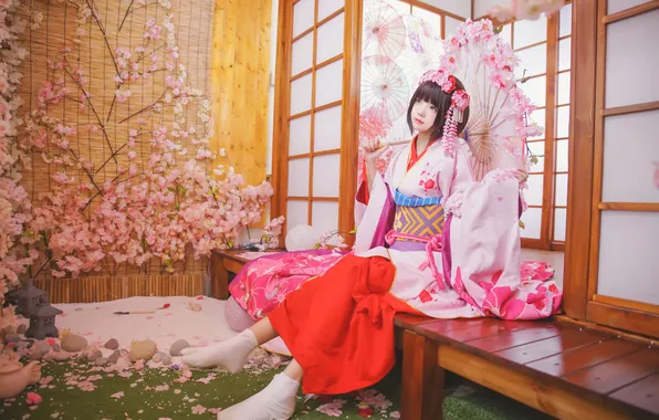 Картинка поза, модель, азиатка, красотка, model, beauty, косплей, asian