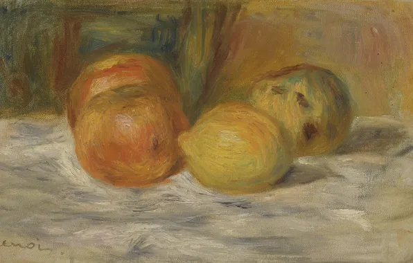 Картина, Натюрморт с Фруктами, Пьер Огюст Ренуар, Pierre Auguste Renoir