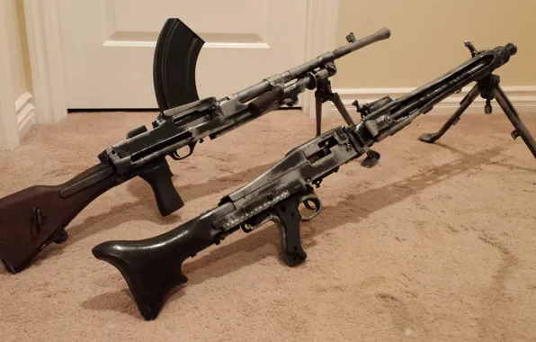 Оружие, пулемет, английский, ручной, немецкий, времен, MG 42, единый