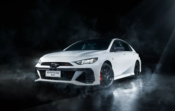 Тёмный фон, белый цвет, Trumpchi