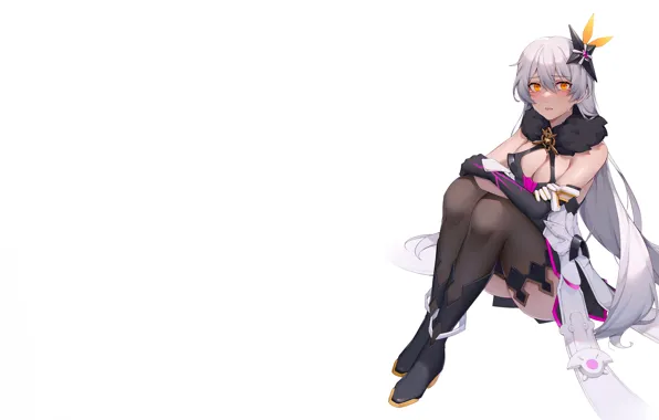 Girl, sexy, ass, cleavage, thighhighs, long hair, dress, legs
