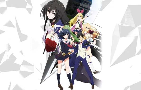 Girl, sword, anime, katana, boy, ken, blade, mask