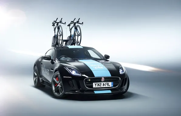 Car, Jaguar, sport, bicycle, coupe, Jaguar F Type, Jaguar F-Type Coupe, Jaguar F Type Coupe