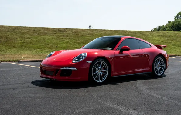 911, Porsche, red