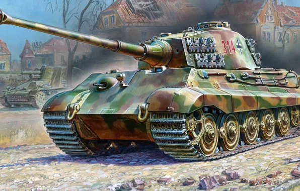 Königstiger, Panzerkampfwagen VI Ausf. B, Тигр II, Короле́вский тигр, немецкий тяжёлый танк