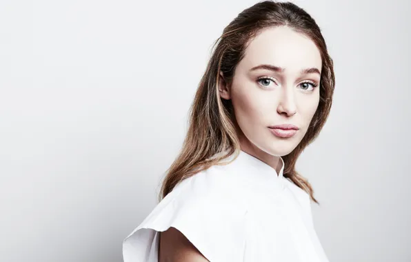 Фон, портрет, актриса, прическа, шатенка, Maarten de Boer, Alycia Debnam-Carey, Алисия Дебнем-Кери