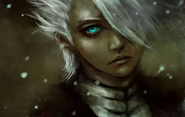 Снег, арт, парень, bleach, hitsugaya toushirou, nanfe