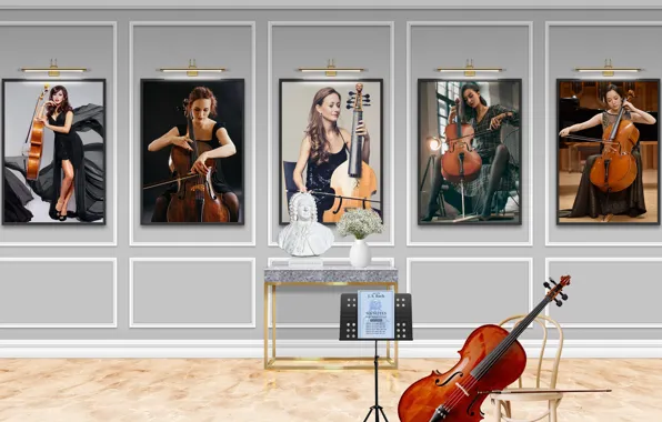 Studio, cello, bach, picture frame, classical music, viola da gamba, six suites for solo cello, …