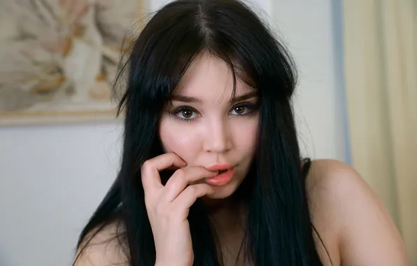 Long hair, model, Malena, gorgeous, photoshoot, posing, closeup, beautiful face