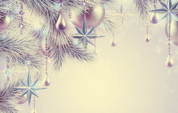 Картинка украшения, праздник, шары, звезда, рождество, star, Happy New Year, Christmas