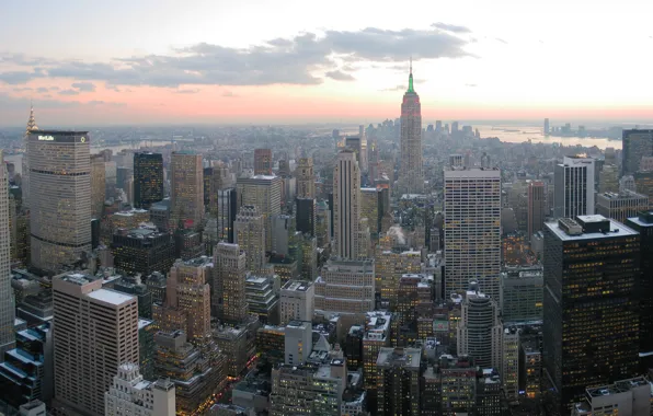 Картинка обои, нью-йорк, небоскрёбы, new york, манхэттен, manhattan