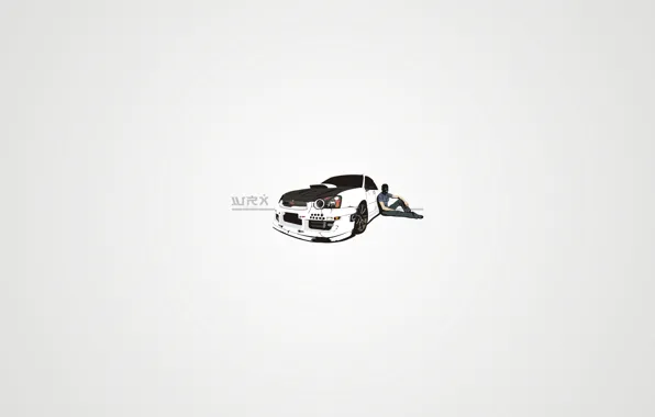 Картинка белый, Subaru, WRX, Drift, Carbon, mafia