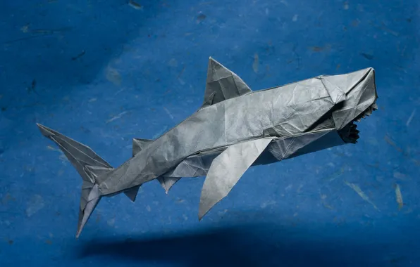 Картинка бумага, хищник, акула, оригами