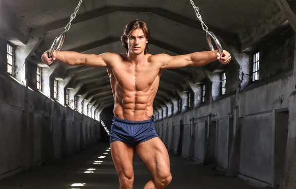 Power, muscles, men, abs