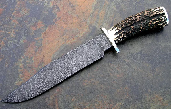 Картинка оружие, Нож, дамасская сталь