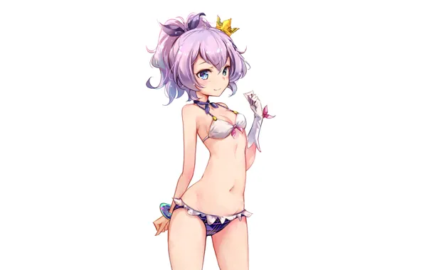 Girl, sexy, cleavage, boobs, anime, beautiful, short hair, pretty