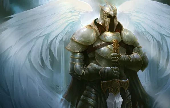 Sword, armor, weapon, wings, ken, angel, blade, justice