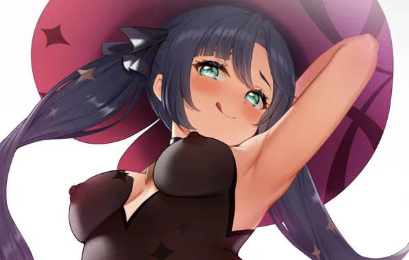 Girl, sexy, lingerie, bodysuit, long hair, nipples, boobs, anime