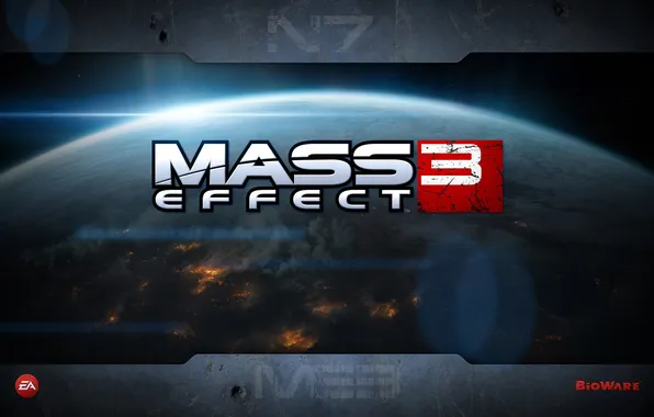 Картинка земля, в огне, Mass Effect 3, bioware