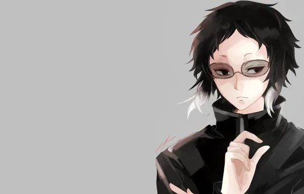 Очки, парень, Bungou Stray Dogs, Бродячие Псы: Литературные Гении, Акутагава Рюноске, Akutagawa Ryuunosuke