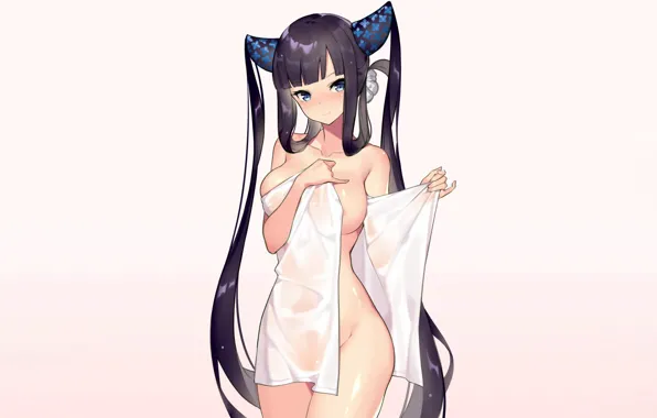 Girl, sexy, long hair, boobs, anime, beautiful, pretty, nude