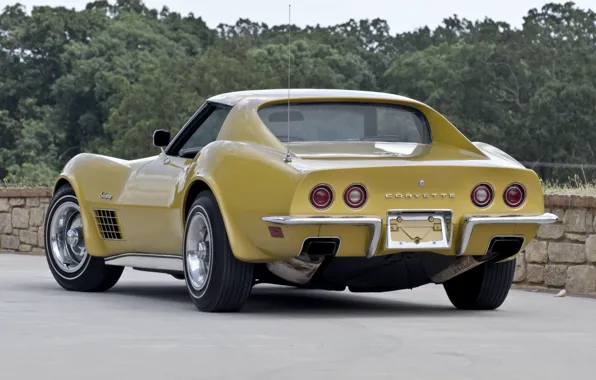 Car, машина, Corvette, Chevrolet, шевроле, retro, 1970, задок