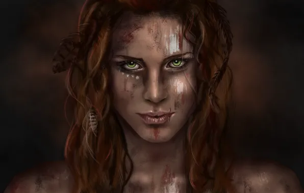 Взгляд, девушка, арт