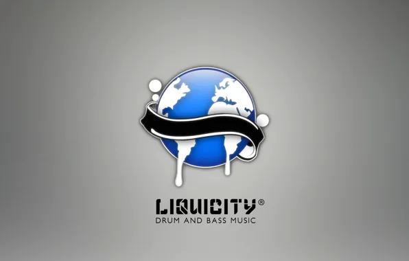Картинка Музыка, Планета, Земля, Логотип, liquid, Drum and Bass, Dubstep, Liquicity