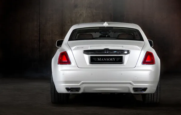 Картинка Rolls-Royce, 2010, вид сзади, Mansory, Limited, White Ghost, Mansory Rolls-Royce White Ghost Limited