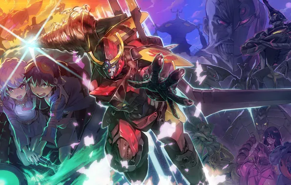 Аниме, арт, персонажи, Tengen Toppa Gurren-Lagann