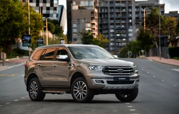 Картинка дорога, город, улица, Ford, Everest, Limited, 4WD, 2019