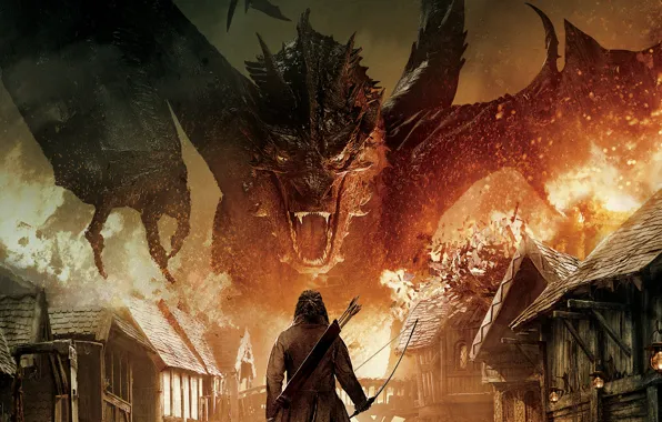 Обои Dragon, The Hobbit: The Battle Of The Five Armies, Hobbit 3.