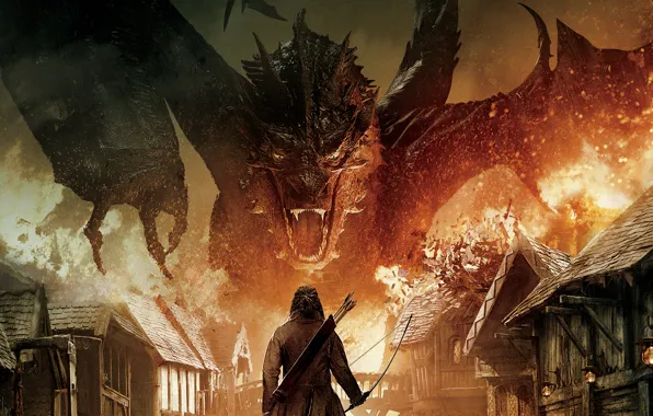 Dragon, The Hobbit: The Battle of the Five Armies, hobbit 3, Хоббит: Битва пяти воинств