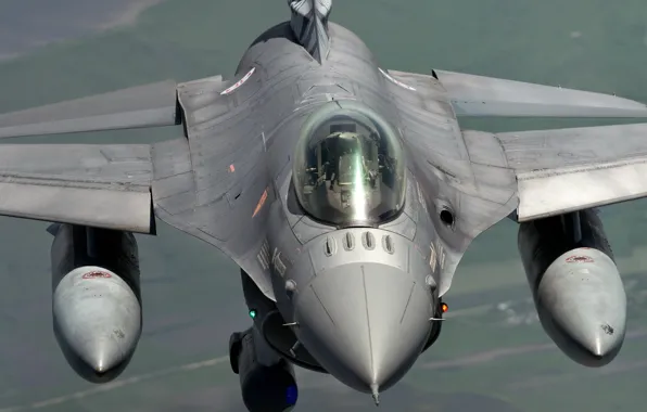Истребитель, F-16, Пилот, F-16 Fighting Falcon, Кокпит, ВВС Румынии, ПТБ