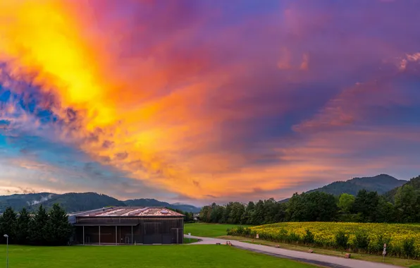 Картинка sky, landscape, nature, sunset