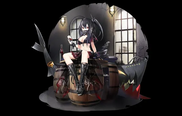 Girl, sexy, cleavage, blouse, long hair, boobs, anime, beautiful