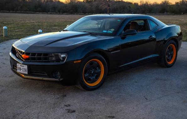 Картинка Chevrolet, Camaro, Black, Texas